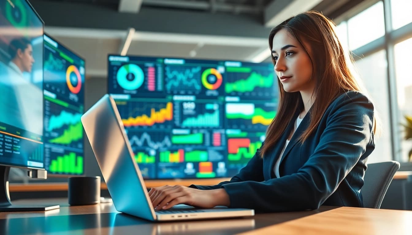 Analyze competitive data using AI for competitive intelligence while visualizing market trends.
