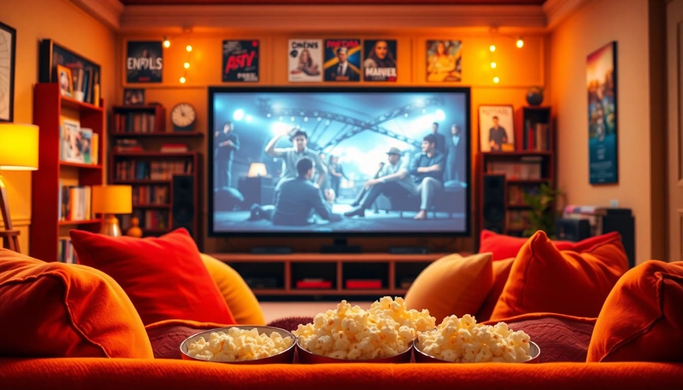 ดูหนังในบรรยากาศที่แสนอบอุ่น พร้อมโซฟาและขนมปังป็อปคอร์น