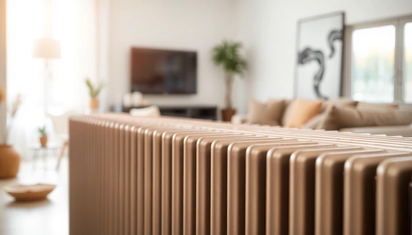 Heizkörper kaufen: Eleganter Heizkörper in modernem Wohnraum mit stilvollem Design.