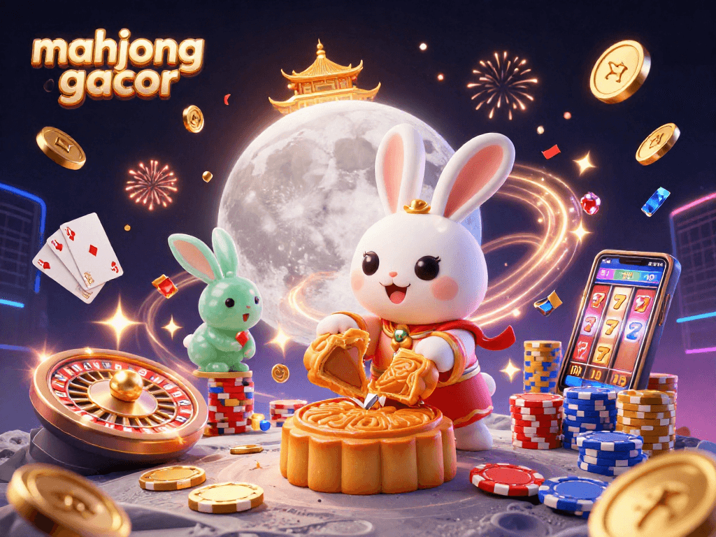 Spin the reels and enjoy a vibrant scene of mahjong gacor with enchanting characters.