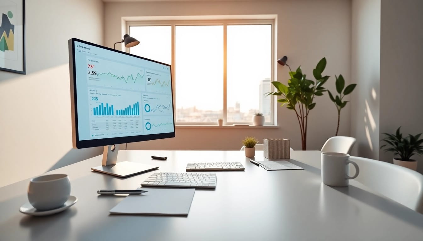 Professional workspace showcasing financial analytics related to BOX138.