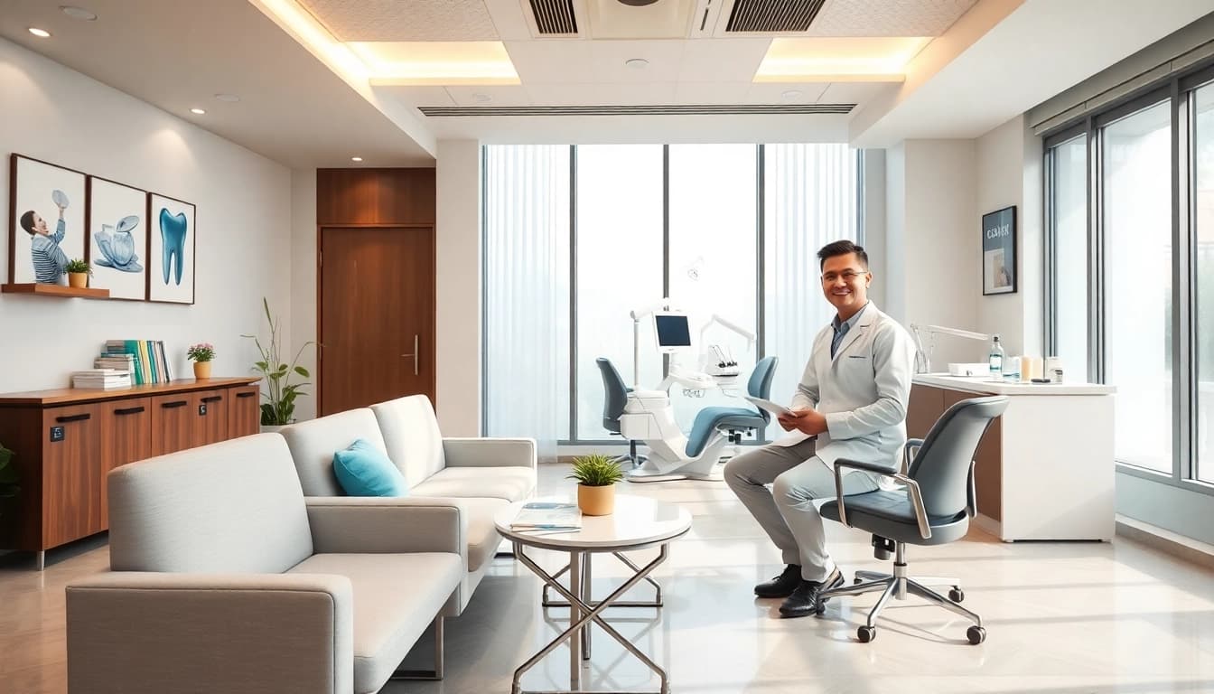 Bright and welcoming interior of the best teeth whitening clinic in Kuala Lumpur, showcasing modern dental care.