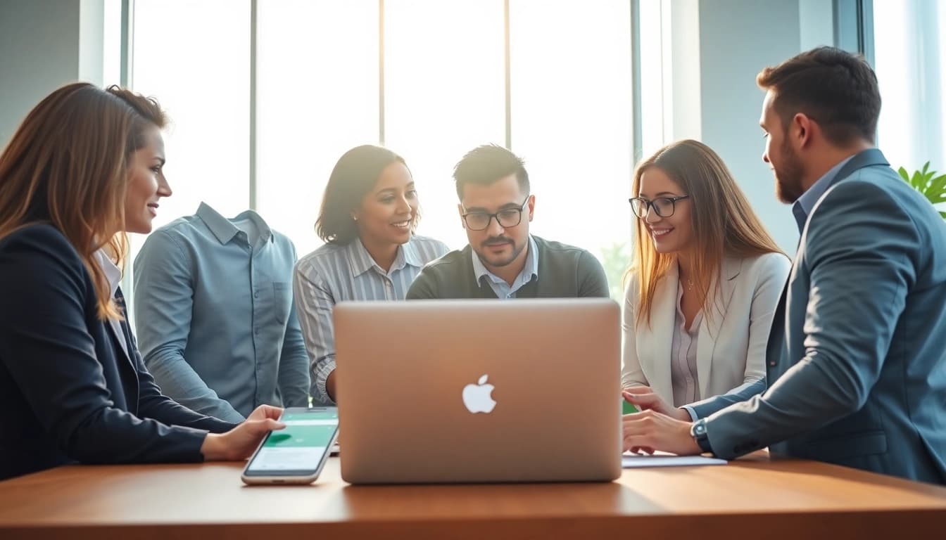 Enhance customer engagement with the whatsapp business api in a collaborative office environment.