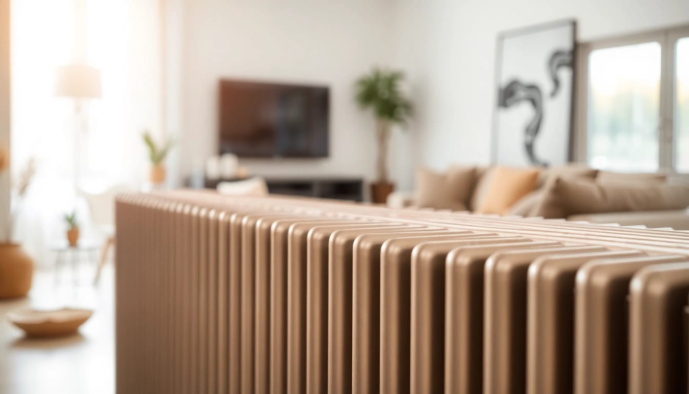 Heizkörper kaufen: Eleganter Heizkörper in modernem Wohnraum mit stilvollem Design.