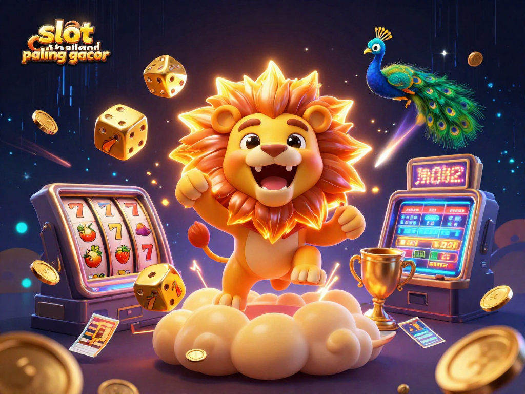 Experience thrilling wins with slot thailand paling gacor in this vibrant 3D casino scene.