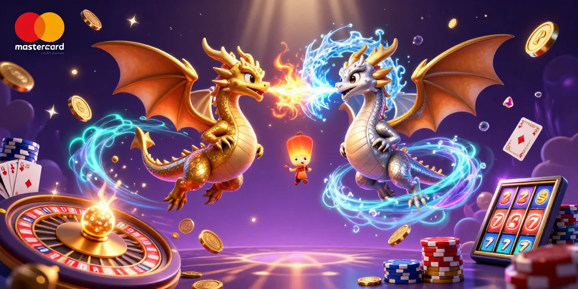 Experience thrilling gameplay at mastercard credit card casinos with stunning 3D dragon illustration.