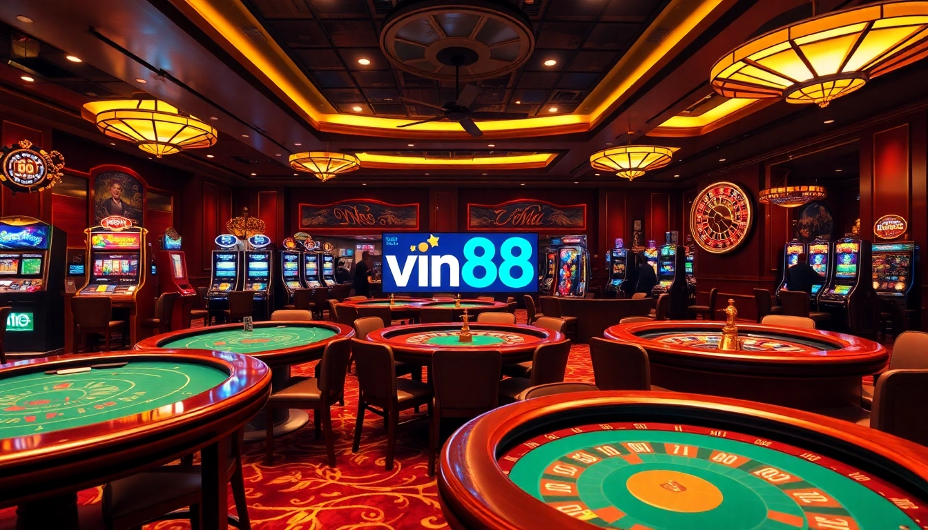 Experience thrilling gaming at vn88, featuring vibrant slots, poker tables, and live betting action.