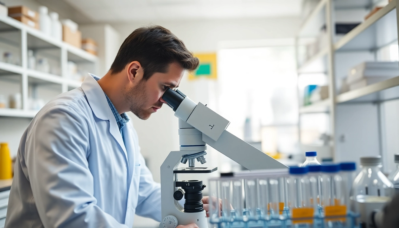 Investigating the tesamorelin research chemical in a professional lab setting.