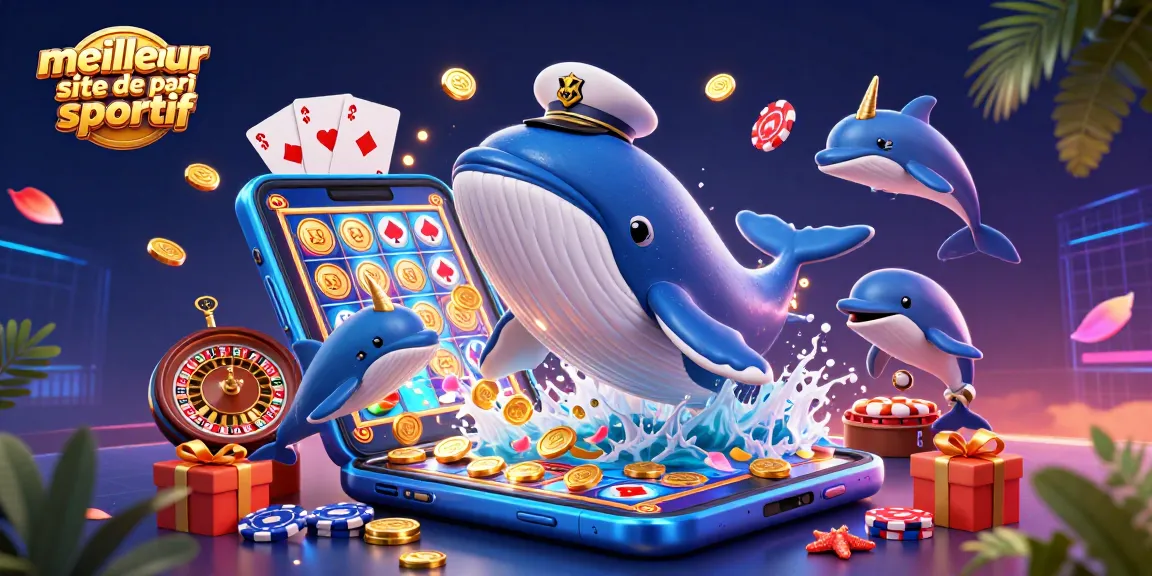 Pariez avec le meilleur site de pari sportif dans une scène animée sous-marine de jeux et de gains.