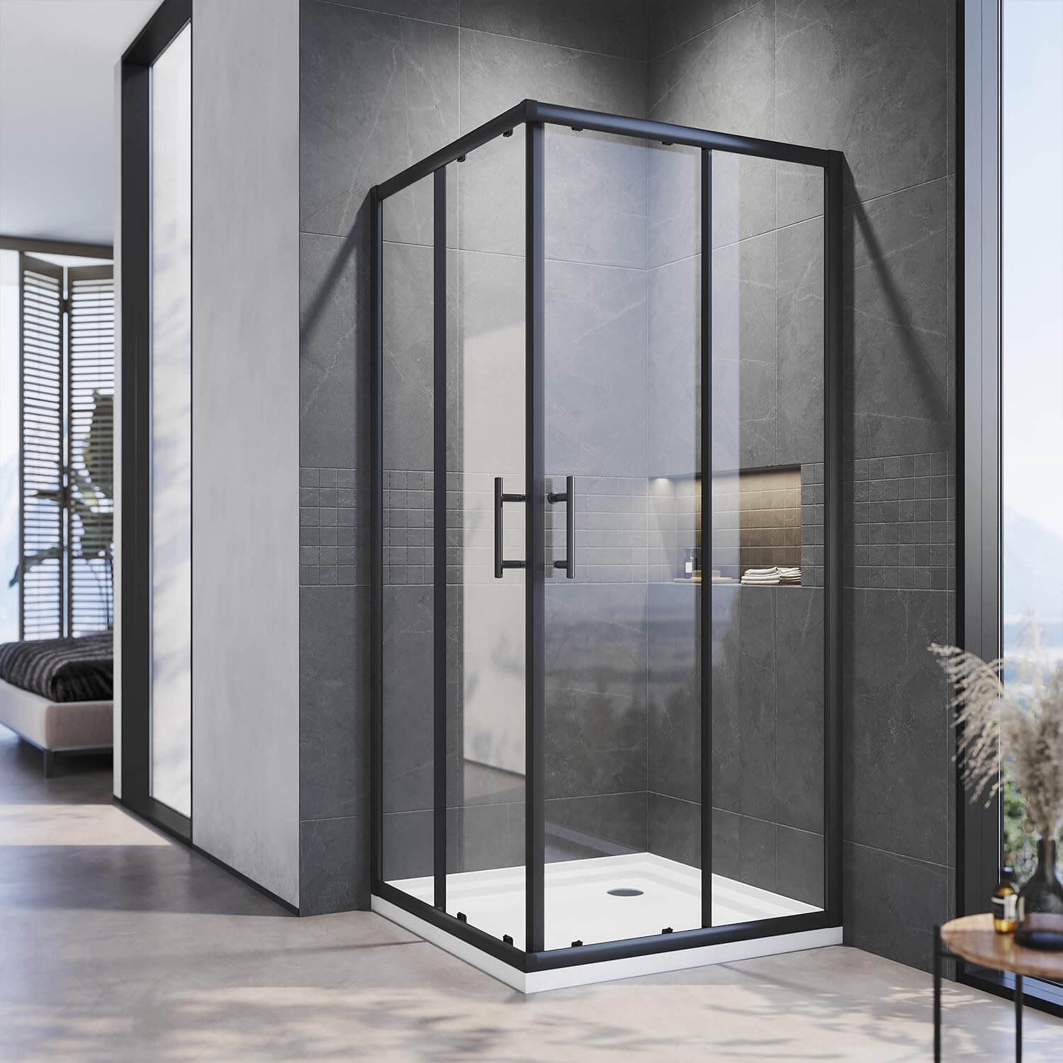 Black Frame Shower Screen vs. Frameless Designs