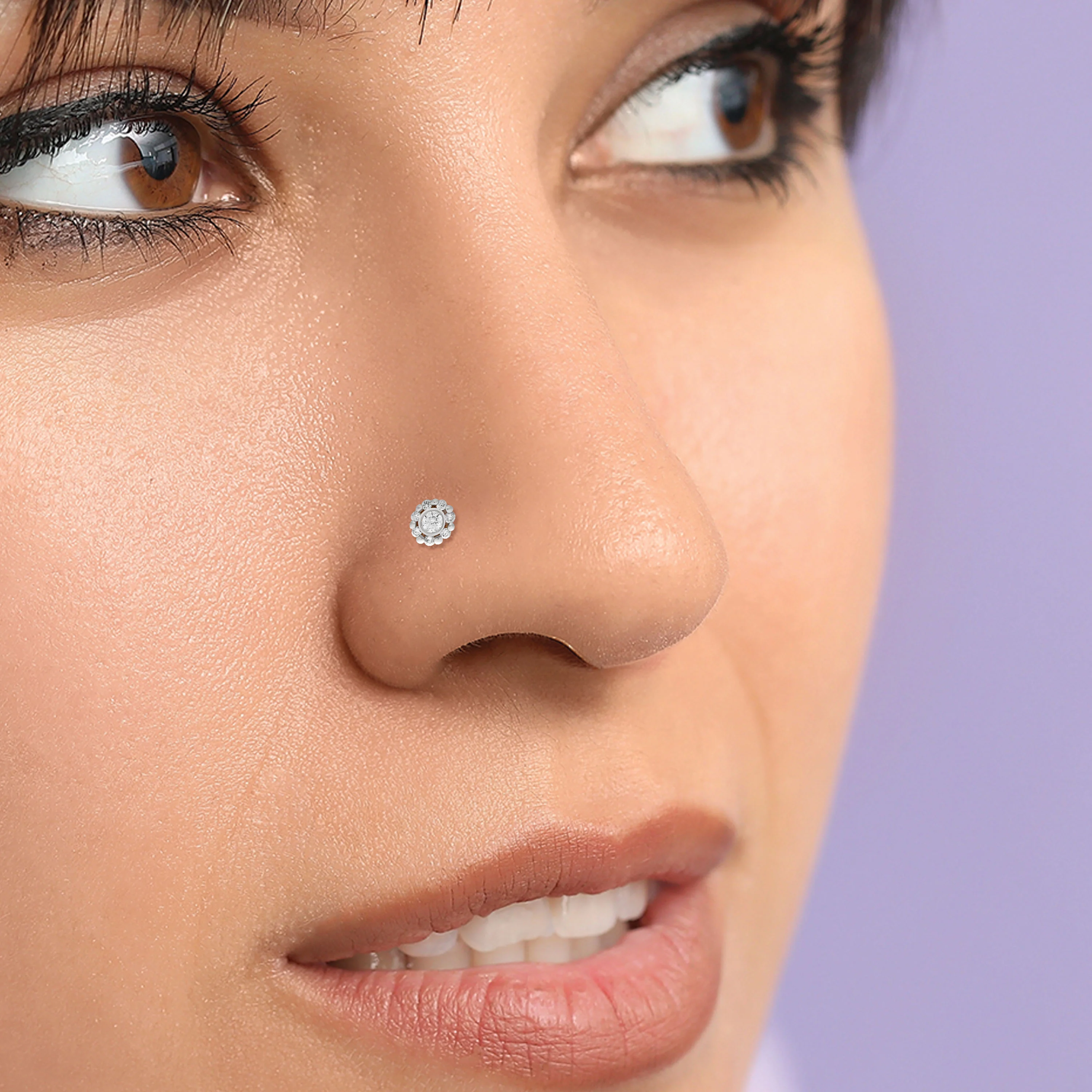 Diamond Nose Pin in Real Gold for Daily Wear