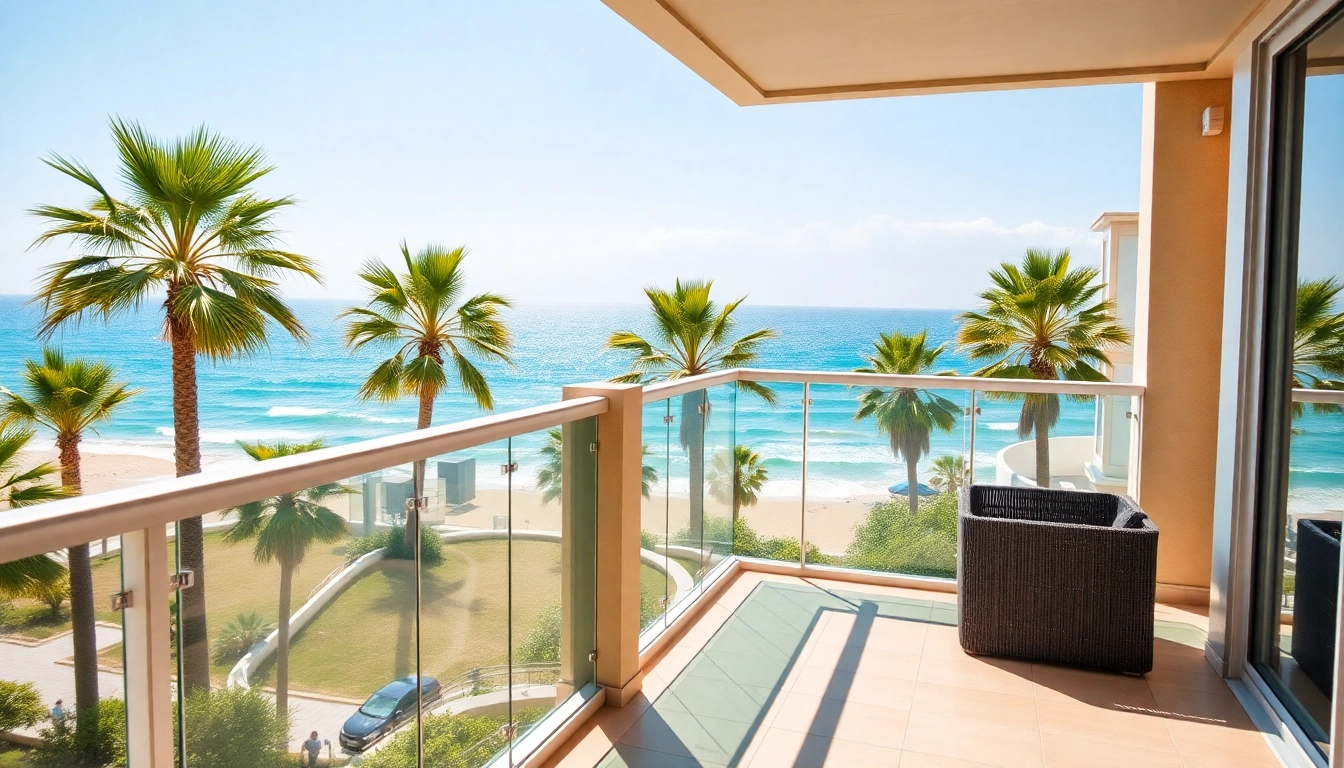 View of apartments for sale in Alanya Turkey with stunning Mediterranean Sea backdrop