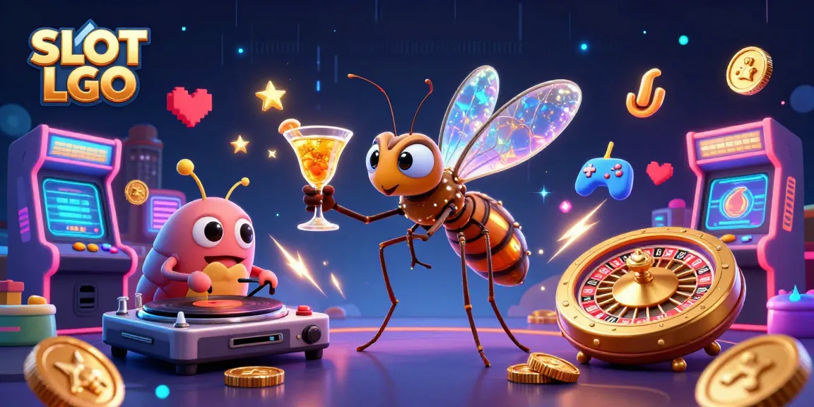 Experience SLOT LGO excitement with engaging characters and vibrant casino gear in a dazzling 3D scene.