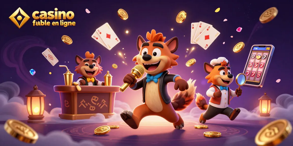 Jouez au casino fiable en ligne : illustration d'un club de comédie avec hyènes animées