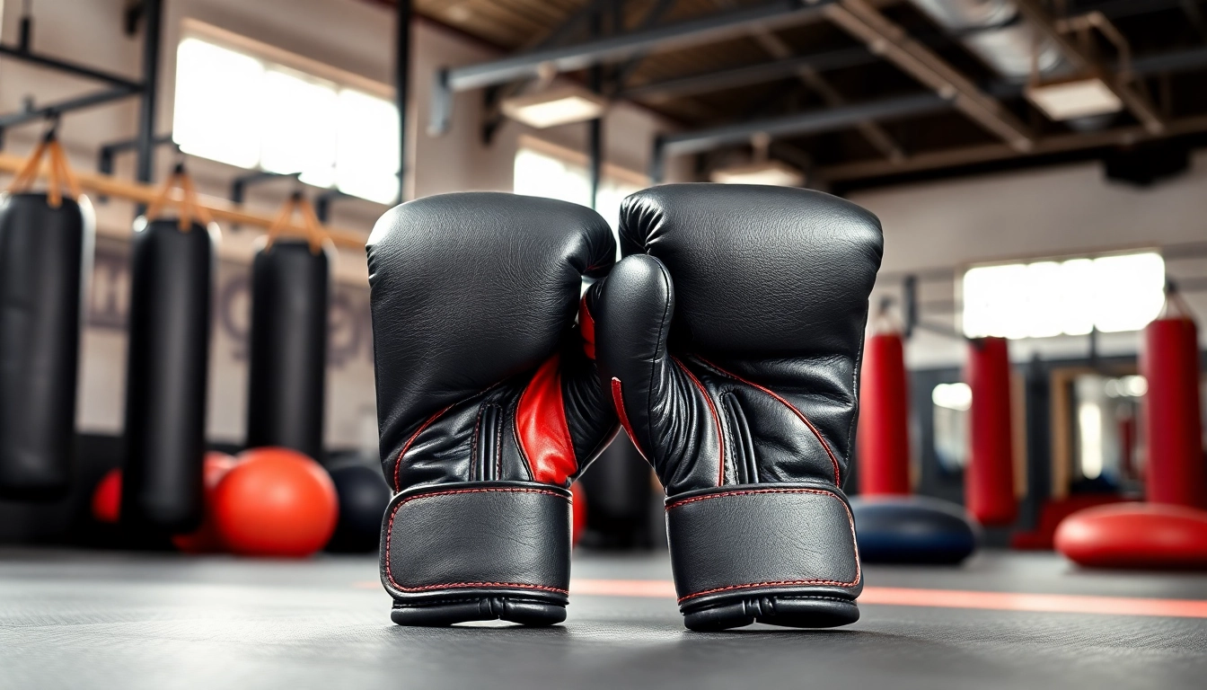 MMA gloves showcased in a vibrant training setting, highlighting their quality and design.