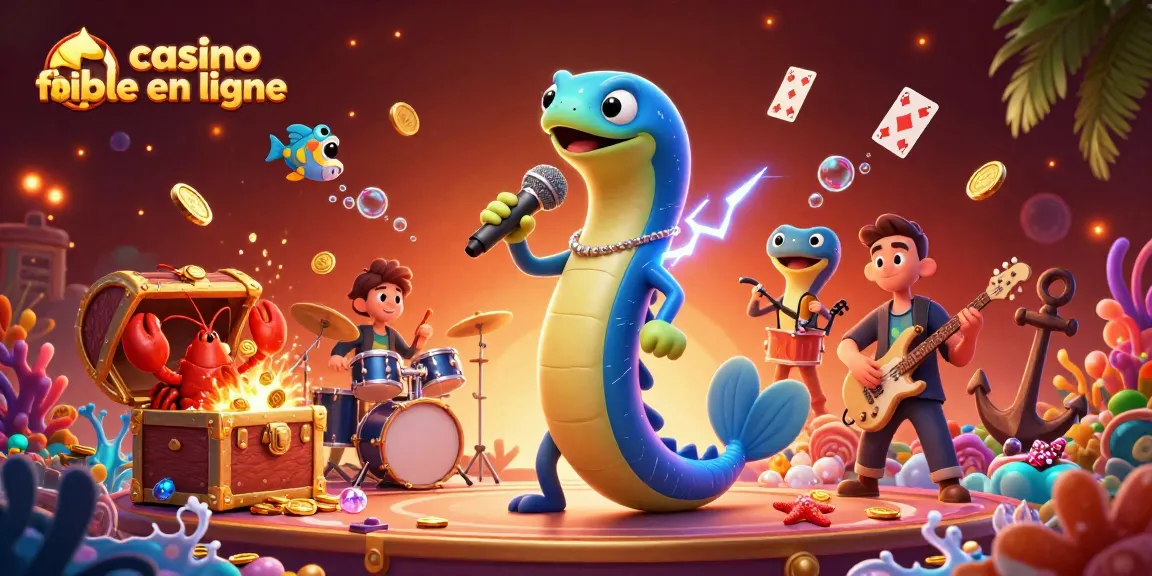 Plonger dans l'univers du casino fiable en ligne avec une illustration 3D captivante de personnages marins animant une scène sous-marine.