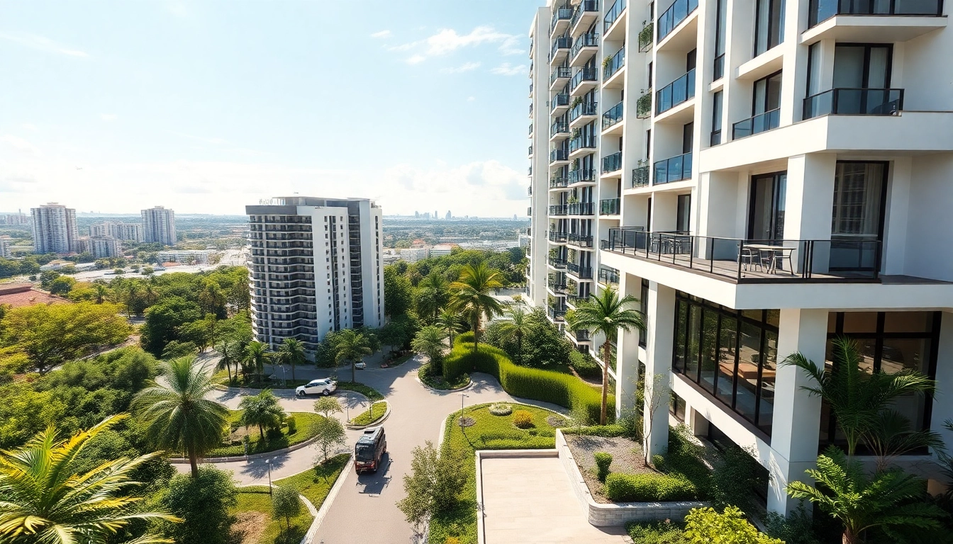 View of the Tampines St 95 EC showcasing its modern architecture and lush surroundings.