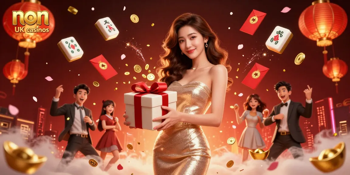 Experience the vibrant world of non UK casinos with a festive Lunar New Year setting.