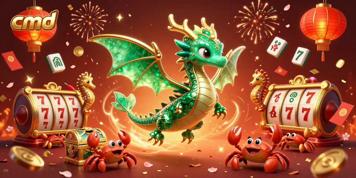 Engage with cmd in an immersive casino scene featuring a majestic sea dragon and vibrant slot symbols.