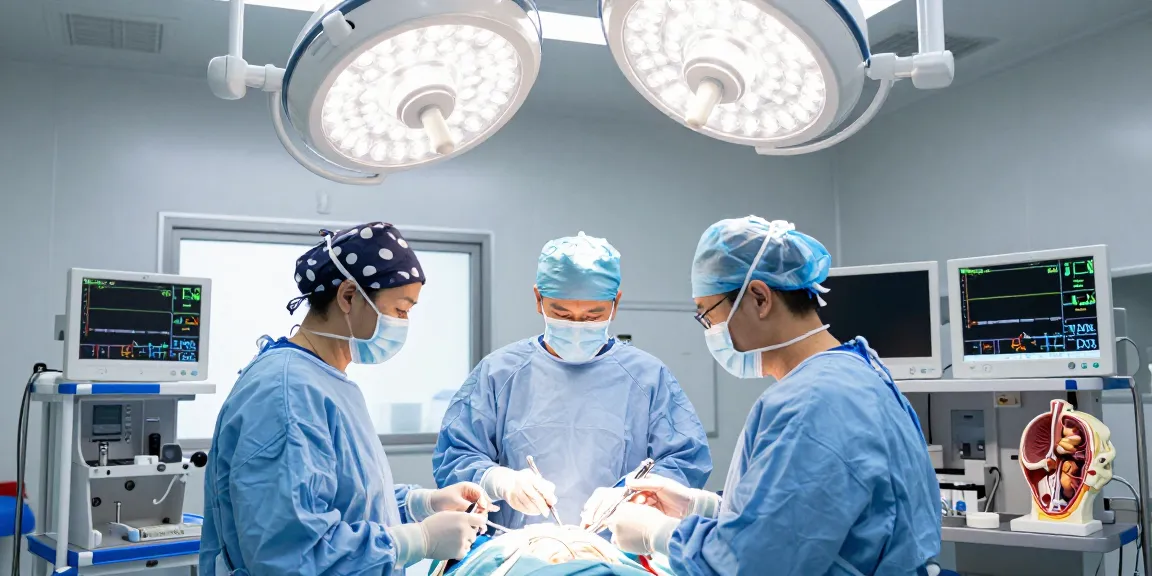 Brain surgery scene showcasing skilled team performing beyin ameliyatı with advanced equipment and focused teamwork.