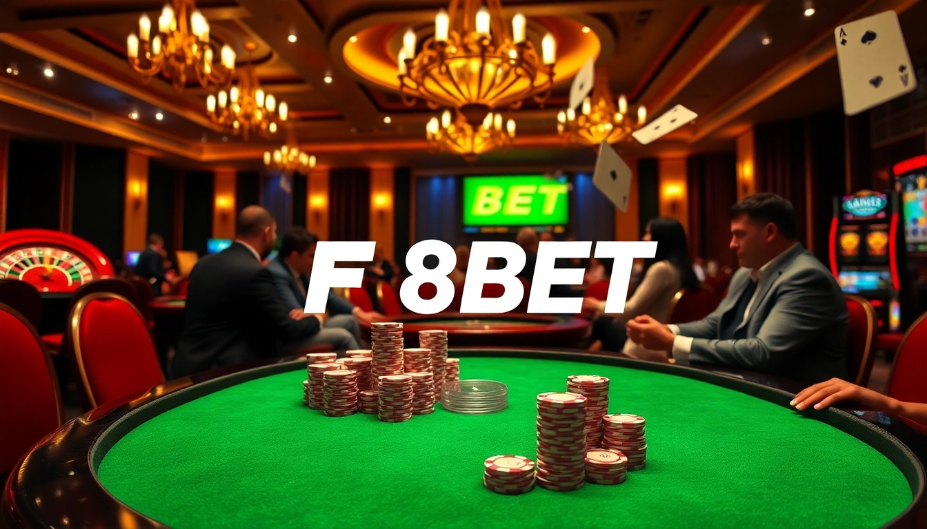 Winning at F8BET with vibrant poker chips and a thrilling roulette wheel.