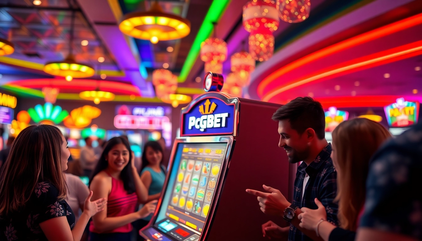 Mainkan pgbet slot dengan pemain yang bersemangat di lingkungan kasino yang meriah.