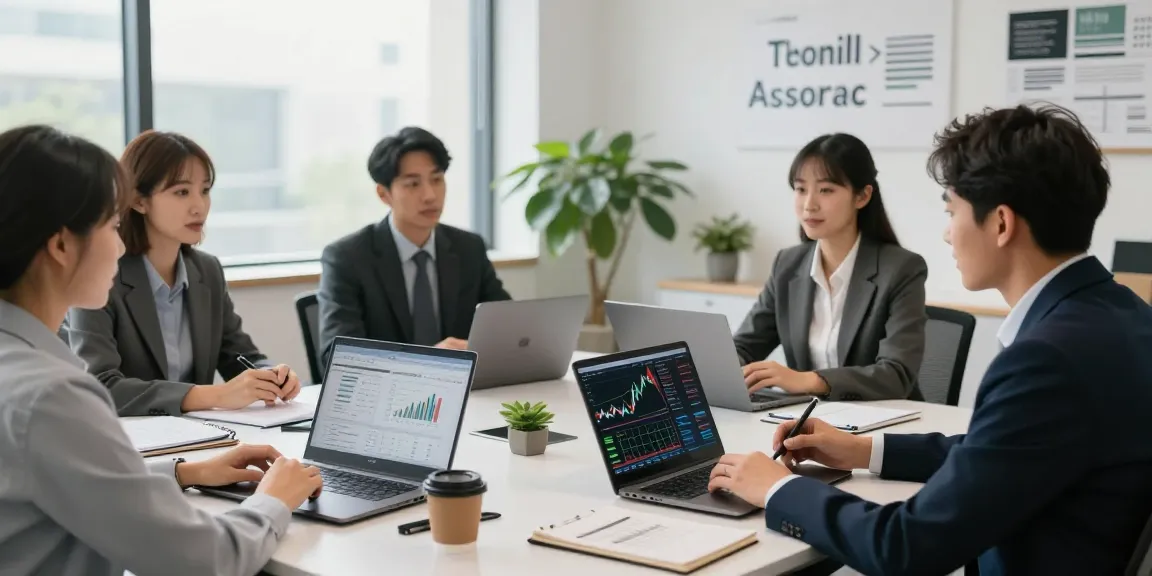 Team evaluating the best merchant cash advance options in a collaborative meeting
