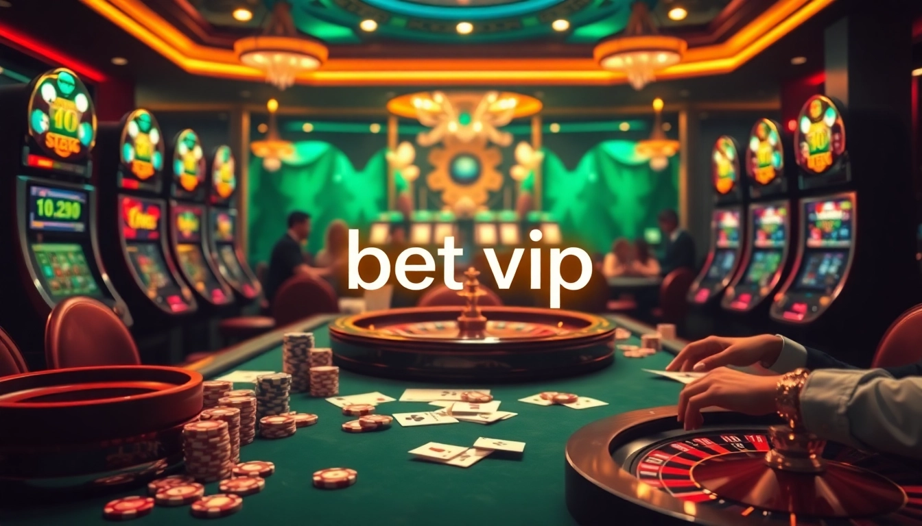 Trải nghiệm cảm giác hồi hộp tại casino Bet VIP với bàn chơi sôi động và bầu không khí đầy hứng khởi.