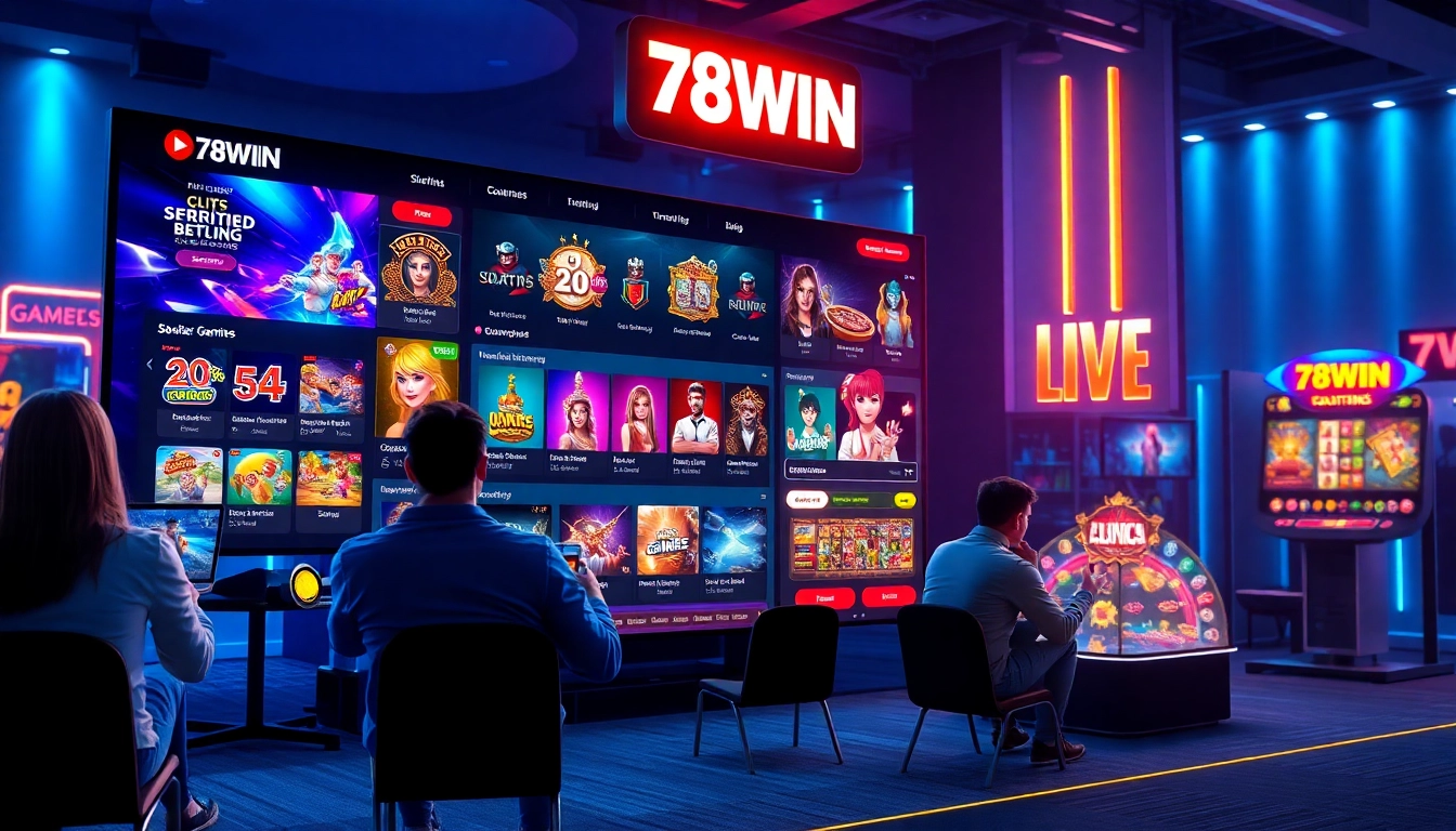 Engaging visual of พอร์ทัลเกม 78WIN featuring vibrant gaming options and dynamic player interaction.