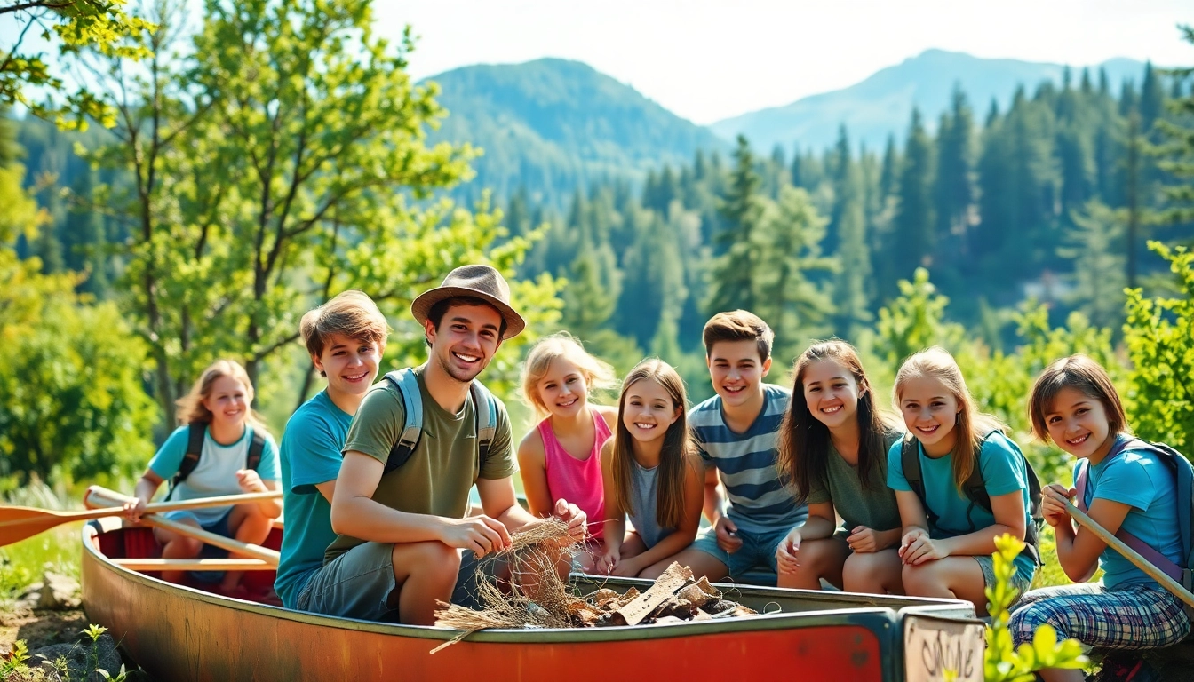 Engaging teens summer camp activities showcasing teamwork and outdoor adventure.