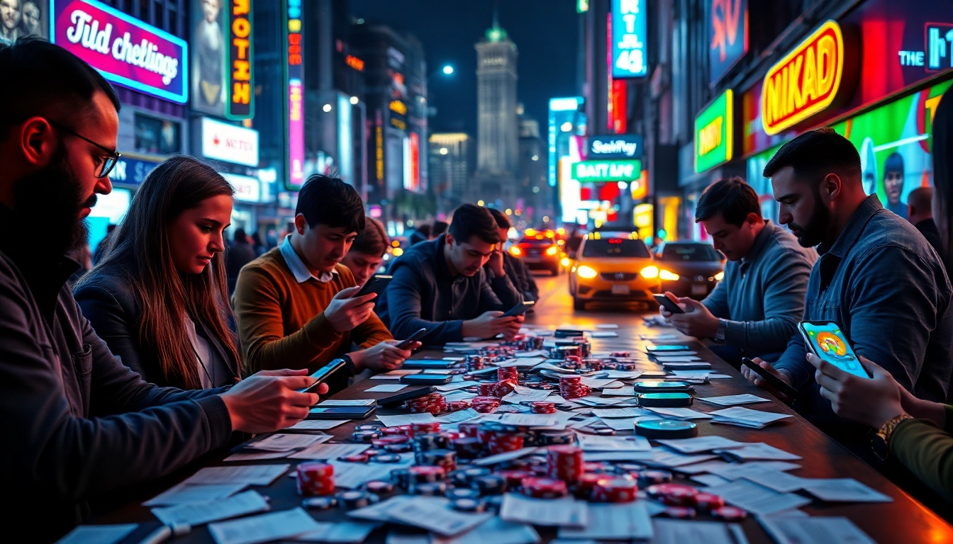 Explore the best sports betting sites in India through engaging mobile apps in a lively urban setting.