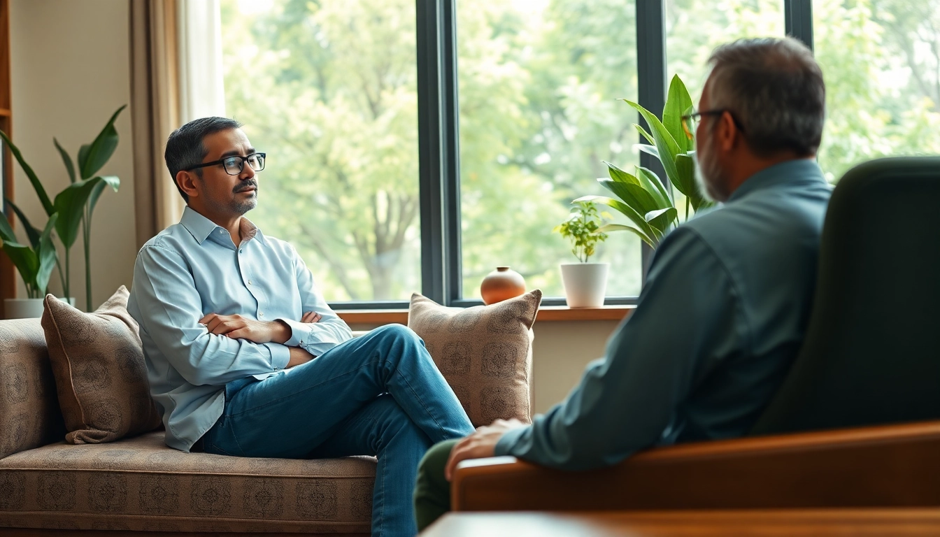 Engaging session with a certified psychiatrist India in a warm office environment.