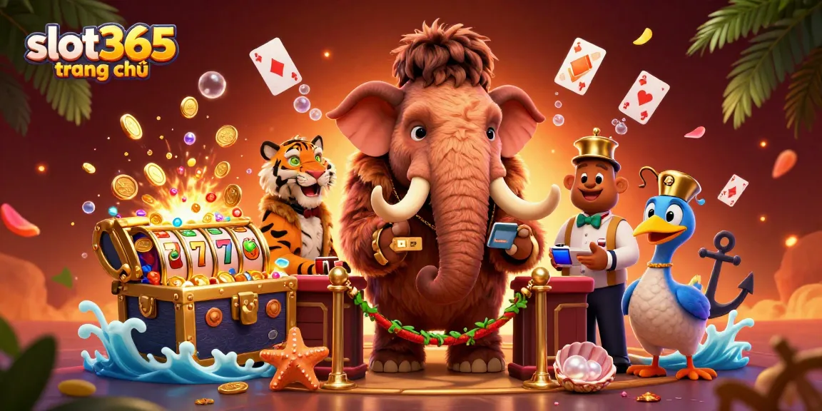 Experience thrilling action at slot365 trang chủ with dynamic casino bouncers and VIP guests in a rich, detailed scene.