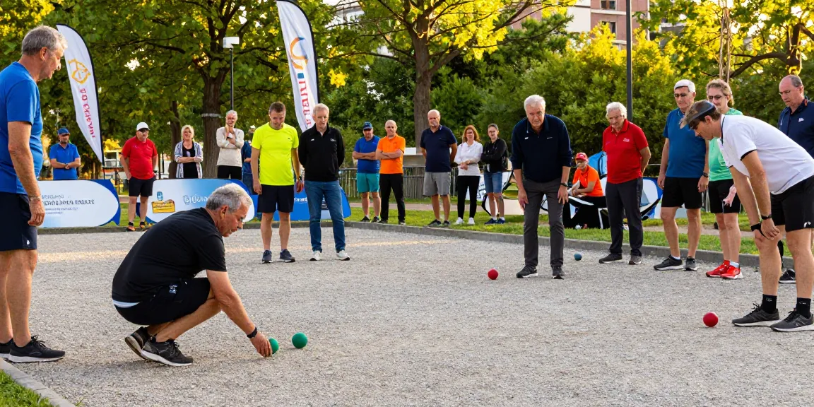 Turnamen petanque di fopikotamanado.org, pemain dari berbagai usia bersaing dengan semangat.