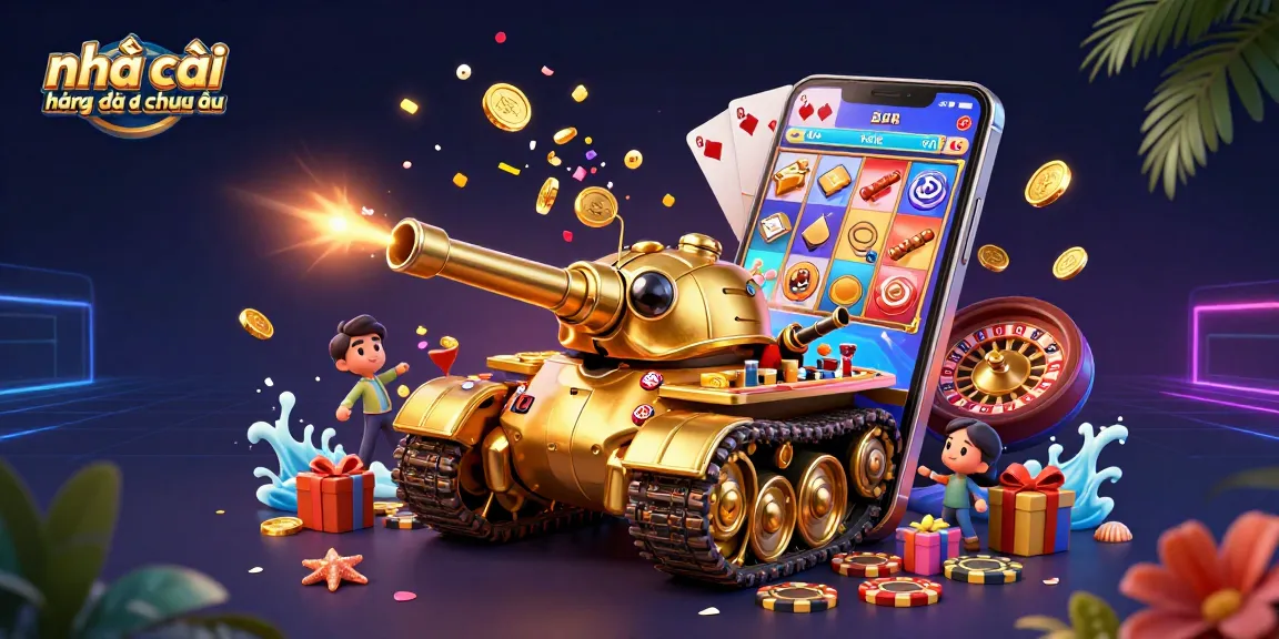 Nhà cái hàng đầu đến từ châu âu với cảnh trong sòng bạc mini bên trong xe tăng bọ vàng 3D
