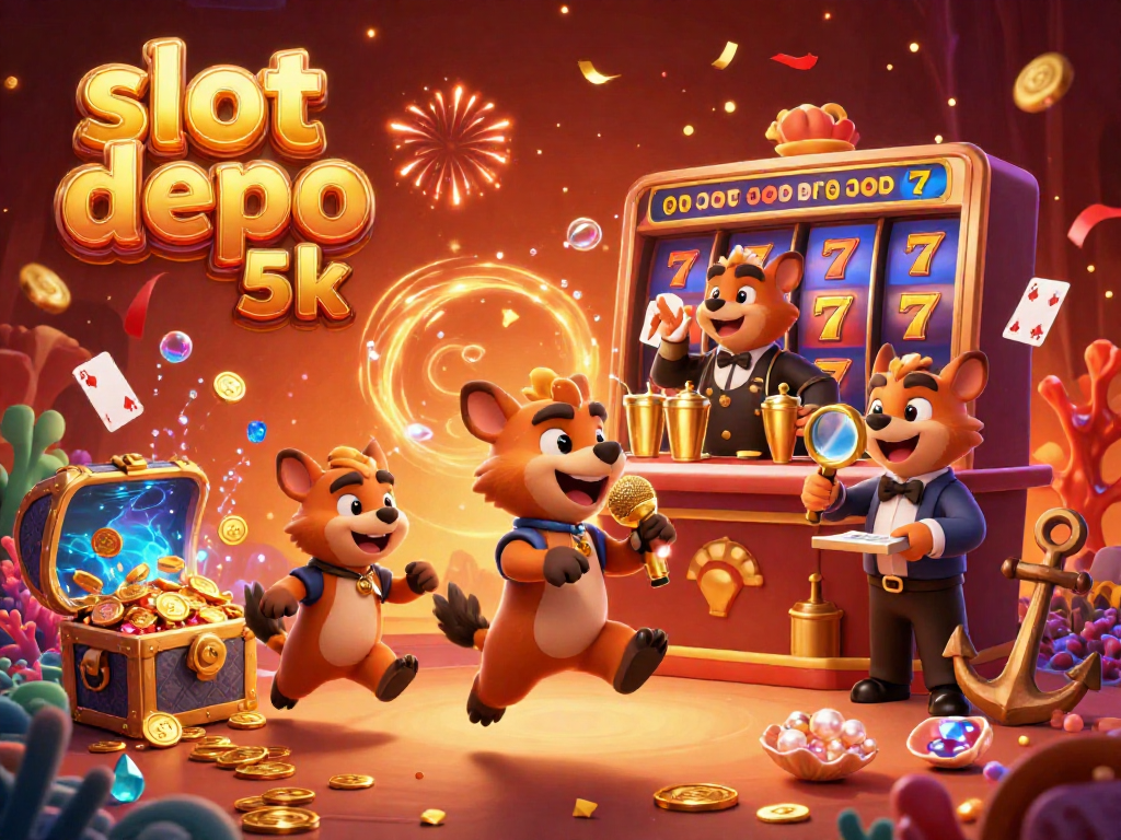 Experience thrilling gameplay with slot depo 5k in a vibrant casino club featuring animated hyenas.