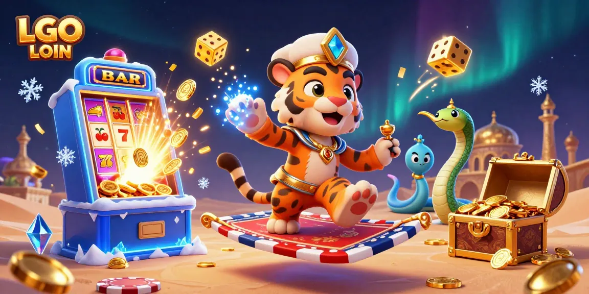 Experience thrilling wins with LGO LOGIN featuring vibrant casino elements and dynamic characters.