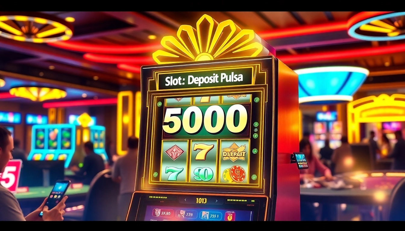 Experience thrilling gameplay with slot deposit pulsa on a vibrant online casino interface.