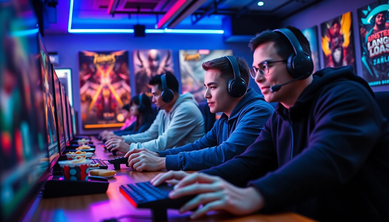Permainan daftar lapak303 game dalam pengaturan yang energik dengan pemain fokus.