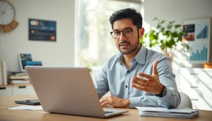 카드 현금화의 개념을 설명하는 금융 전문가의 모습을 담은 이미지