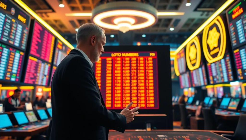Menangkap analisis toto togel dalam suasana kasino modern yang cerah.