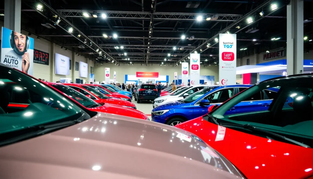 Exhibit at Auto Cars Show showcasing stunning vehicles and vibrant atmosphere.