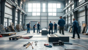 Discover skilled steel fabricators near me crafting high-quality metal structures in a modern workshop.