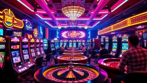 Engaging view of players enjoying the best online casinos California with dynamic game action and vibrant atmosphere.