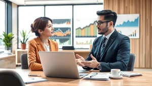 카드깡 관련 정보를 분석하는 전문가의 모습과 상담하는 장면