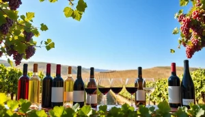 Engage in Winery Membership with diverse wine selections at an elegant vineyard tasting table.