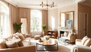 Showcase of elegant bespoke mirrors from https://merithome.co.uk enhancing a stylish living room.