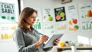 Calculate your TDEE with an expert nutritionist in a bright, professional office setting.