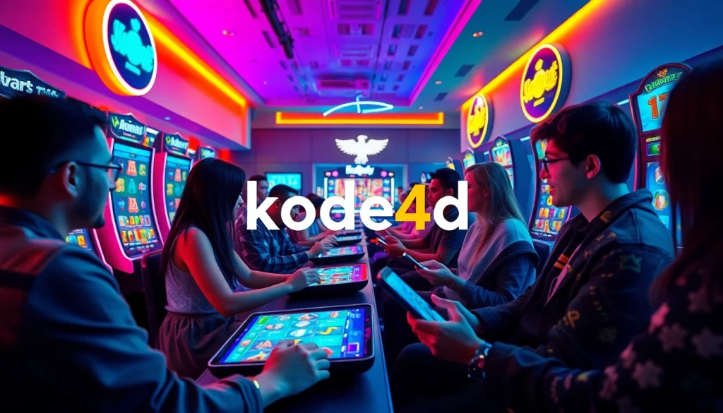 Kode4d online gaming experience with diverse players engaging in vibrant slot games