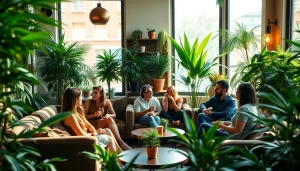 Les membres du social club barcelona profitent d'une ambiance détendue et conviviale.